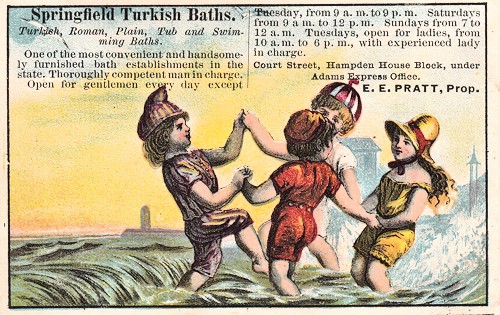 Springfield Turkish Baths advertising trade card