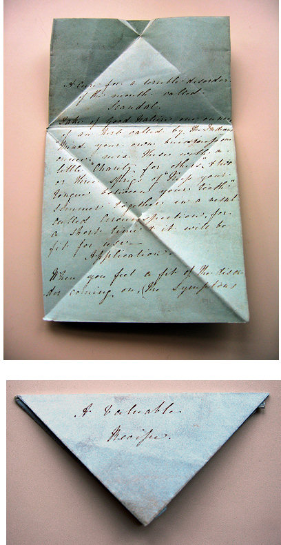Image of Victorian letter folding