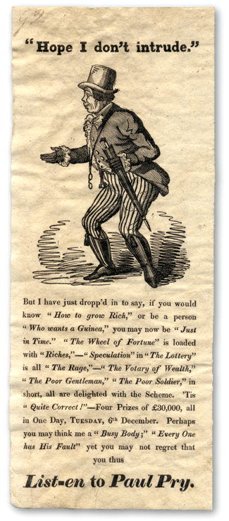 Image of Lottery flyer circa 1825 