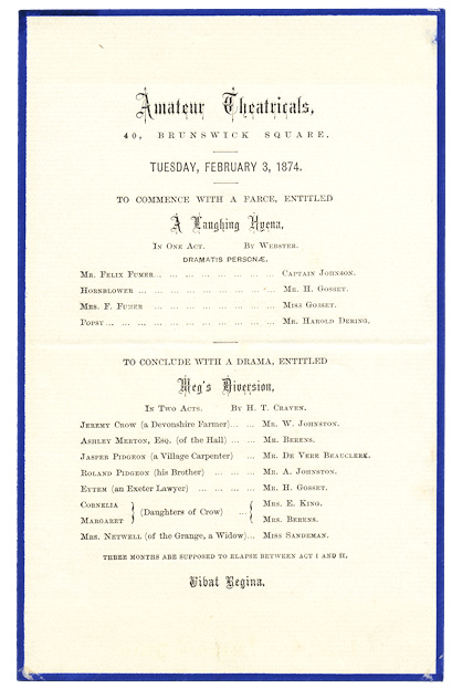 Programme for 1874